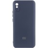 Чохол Silicone Cover Lakshmi Full Camera (AAA) with Logo для Xiaomi Redmi 9A Темно-синій / Midnight blue