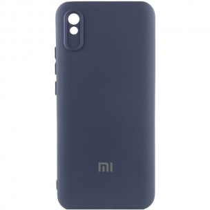 Чехол Silicone Cover Lakshmi Full Camera (AAA) with Logo для Xiaomi Redmi 9A Темно-синий / Midnight blue