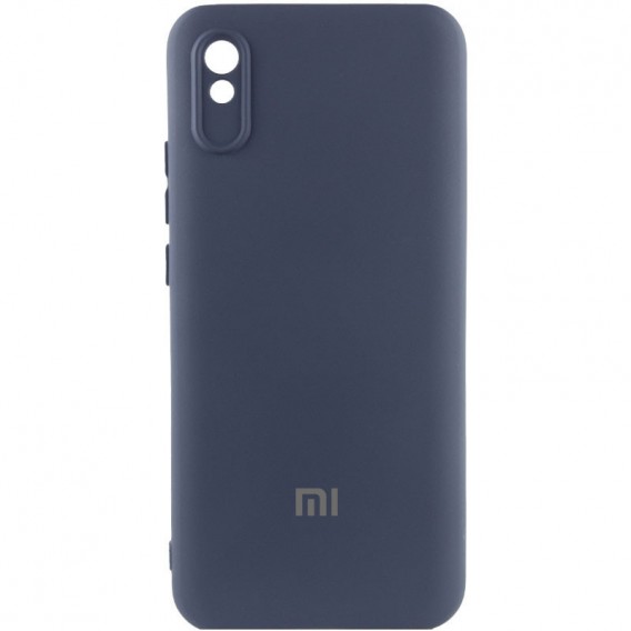 Чохол Silicone Cover Lakshmi Full Camera (AAA) with Logo для Xiaomi Redmi 9A Темно-синій / Midnight blue