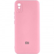 Чехол Silicone Cover Lakshmi Full Camera (AAA) with Logo для Xiaomi Redmi 9A Розовый / Light pink