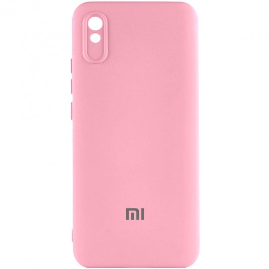 Чехол Silicone Cover Lakshmi Full Camera (AAA) with Logo для Xiaomi Redmi 9A Розовый / Light pink