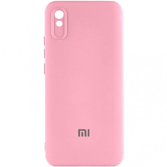 Чехол Silicone Cover Lakshmi Full Camera (AAA) with Logo для Xiaomi Redmi 9A Розовый / Light pink