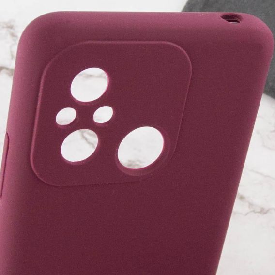 Чехол Silicone Cover Lakshmi Full Camera (AAA) with Logo для Xiaomi Redmi 12C Бордовый / Plum