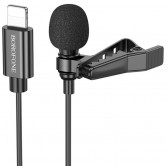 Мікрофон петличний Borofone BFK11 Elegant lavalier Lightning (2m) Black Мікрофон петличний Borofone BFK11 Elegant lavalier Lightning (2m) Black