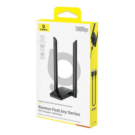 WiFi адаптер Baseus FastJoy Series 1300Mbps (External Antenna) (B01317600111-05) Cluster Black