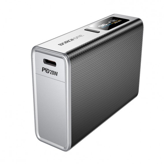 Портативний ЗП Power Bank BOROFONE BJ72 Energy 22.5W+PD20W with display 10000 mAh Metal gray - зображення 2 