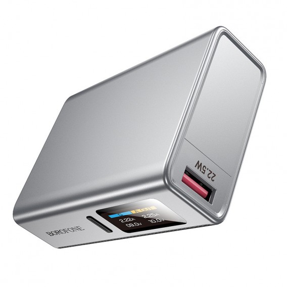 Портативний ЗП Power Bank BOROFONE BJ72 Energy 22.5W+PD20W with display 10000 mAh Metal gray - зображення 3 