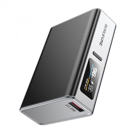 Портативний ЗП Power Bank BOROFONE BJ72 Energy 22.5W+PD20W with display 10000 mAh Metal gray - зображення 6 