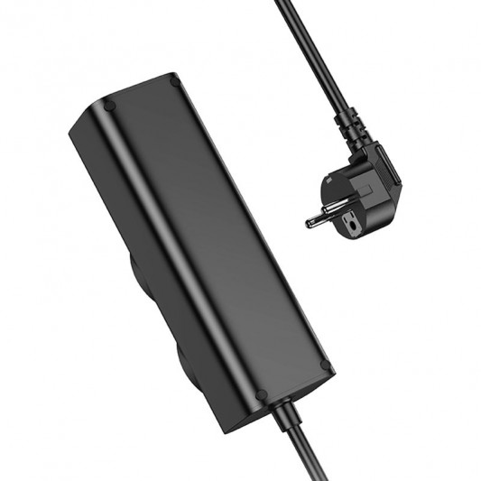 Подовжувач Hoco NS10 Wisdom 2-position PD67W (1USB-A/3C/2Socket) (2m) Black - зображення 1 