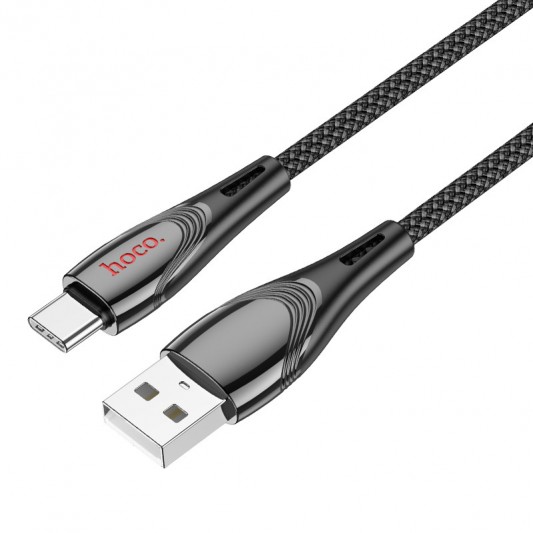 Дата кабель Hoco U133 Monte USB to Type-C (1.2m) Black - зображення 1 
