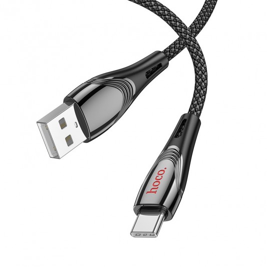 Дата кабель Hoco U133 Monte USB to Type-C (1.2m) Black - зображення 2 