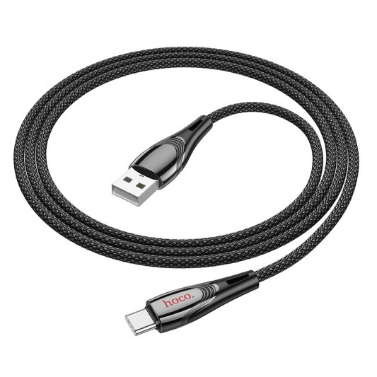Дата кабель Hoco U133 Monte USB to Type-C (1.2m) Black - зображення 3 