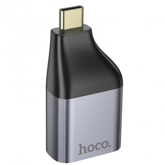 Перехідник Hoco UA35 Type-C to RJ45 Metal grey - зображення 3 