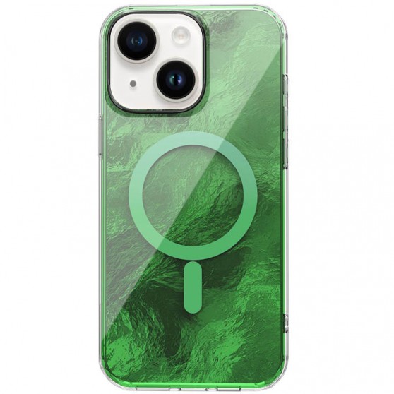 Чехол TPU Shiny Mountain (MagFit) для Apple iPhone 14 / 13 (6.1") Green