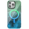 Чохол TPU Shiny Mountain (MagFit) для Apple iPhone 14 Pro (6.1") Green / Blue