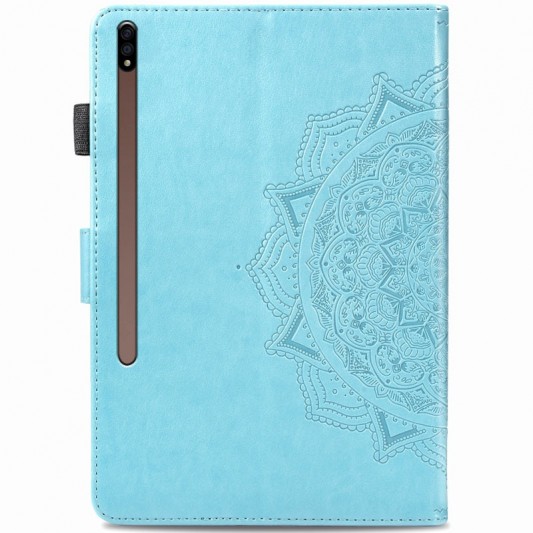 Кожаный чехол Art Case с визитницей для Samsung Galaxy Tab S7+ Голубой - изображение 1