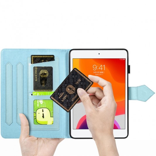 Кожаный чехол Art Case с визитницей для Samsung Galaxy Tab S7+ Голубой - изображение 6