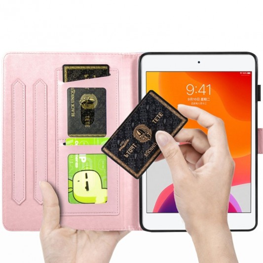 Кожаный чехол Art Case с визитницей для Samsung Galaxy Tab S7+ Розовый - изображение 6