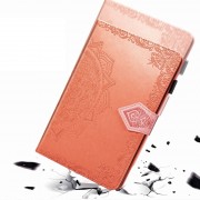 Шкіряний чохол Art Case з візитницею для Samsung Galaxy Tab S7+ Помаранчевий