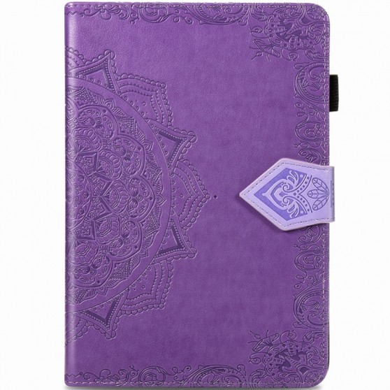 Шкіряний чохол Art Case з візитницею для Samsung Galaxy Tab S7+ Бузковий