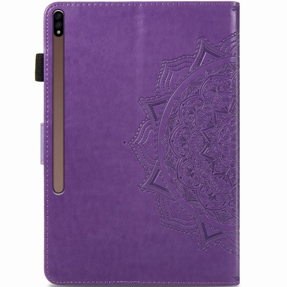 Шкіряний чохол Art Case з візитницею для Samsung Galaxy Tab S7+ Бузковий