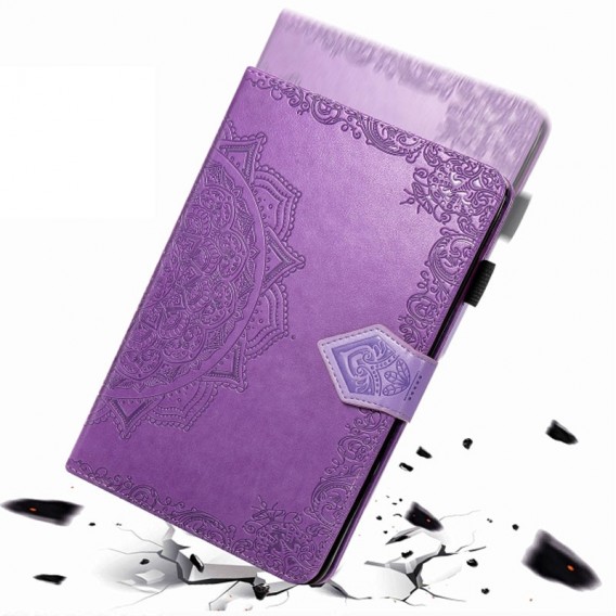 Шкіряний чохол Art Case з візитницею для Samsung Galaxy Tab S7+ Бузковий