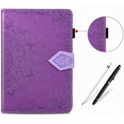 Кожаный чехол Art Case с визитницей для Samsung Galaxy Tab S7+ Сиреневый