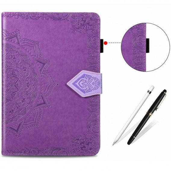 Шкіряний чохол Art Case з візитницею для Samsung Galaxy Tab S7+ Бузковий