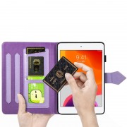 Кожаный чехол Art Case с визитницей для Samsung Galaxy Tab S7+ Сиреневый