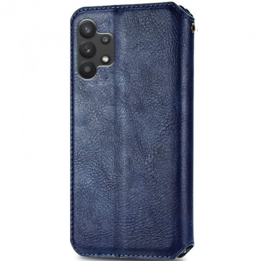 Кожаный чехол-книжка GETMAN Cubic (PU) для Samsung Galaxy A32 4G Синий - изображение 1