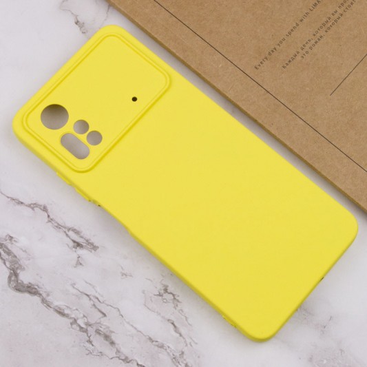Чехол Silicone Cover Lakshmi Full Camera (A) для Xiaomi Poco X4 Pro 5G Желтый / Flash - изображение 3