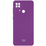 Чохол Silicone Cover Full Camera (AA) для Xiaomi Redmi 10C Фіолетовий / Grape