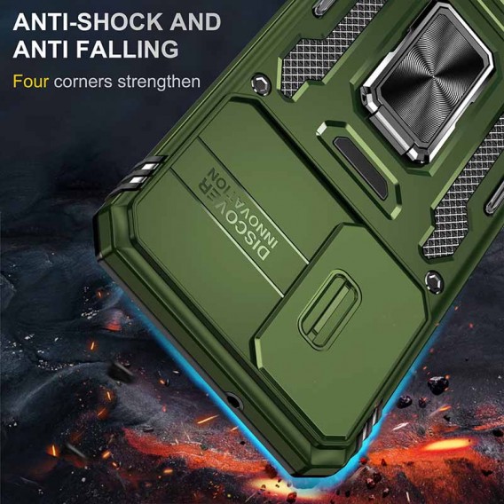 Ударостійкий чохол Camshield Army Ring для Samsung Galaxy S23 Оливковий / Army Green