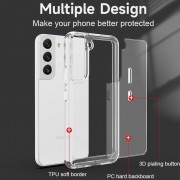 Чехол TPU+PC Clear 2.0 mm metal buttons для Samsung Galaxy S22+ Прозрачный