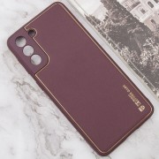Шкіряний чохол Xshield для Samsung Galaxy S21 Бордовий / Plum Red