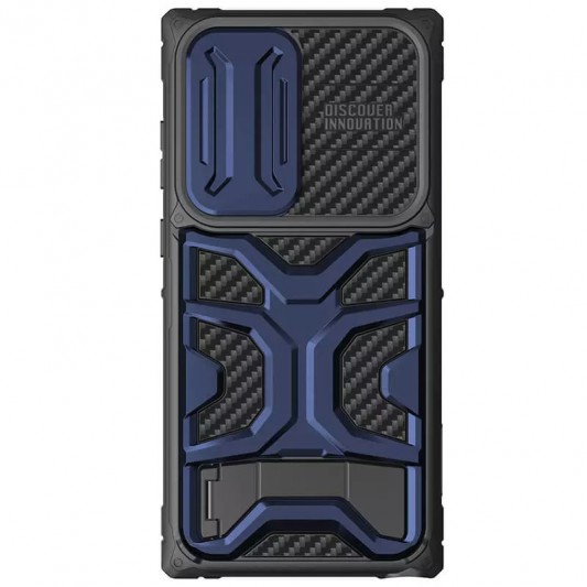 TPU+PC чехол Nillkin CamShield Adventurer Pro (шторка на камеру) для Samsung Galaxy S23 Ultra Interstellar Blue - изображение 1