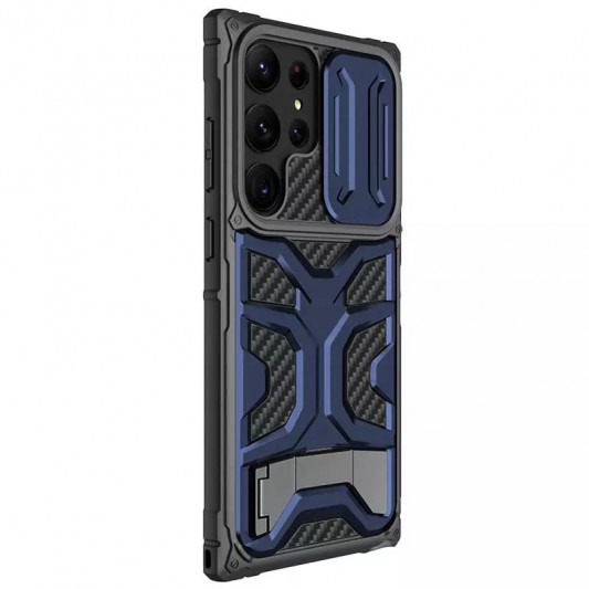 TPU+PC чехол Nillkin CamShield Adventurer Pro (шторка на камеру) для Samsung Galaxy S23 Ultra Interstellar Blue - изображение 2