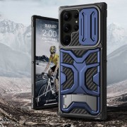 TPU+PC чехол Nillkin CamShield Adventurer Pro (шторка на камеру) для Samsung Galaxy S23 Ultra Interstellar Blue
