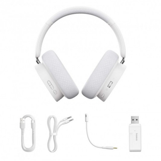 Накладные беспроводные наушники Baseus AeQur GH02 Gaming (A00050800) Moon White - изображение 4