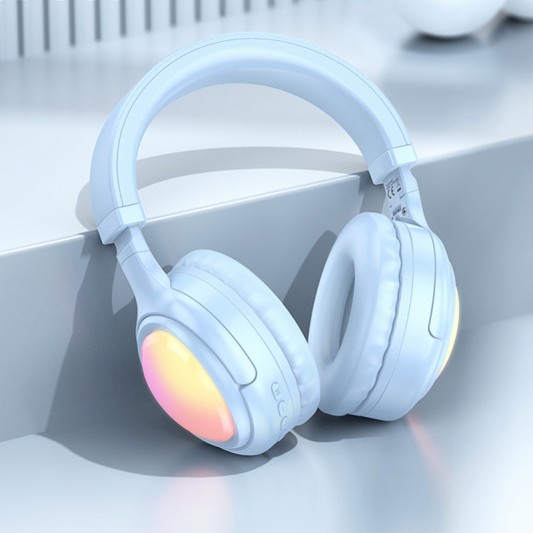 Накладні бездротові навушники Hoco W48 Focus Blue - зображення 1 