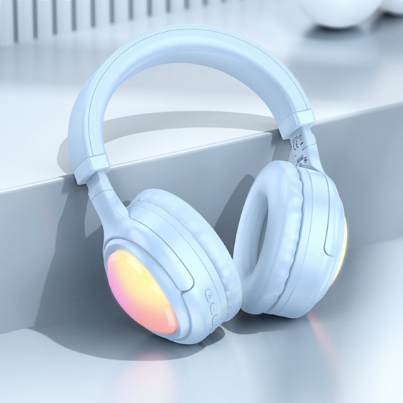 Накладні бездротові навушники Hoco W48 Focus Blue