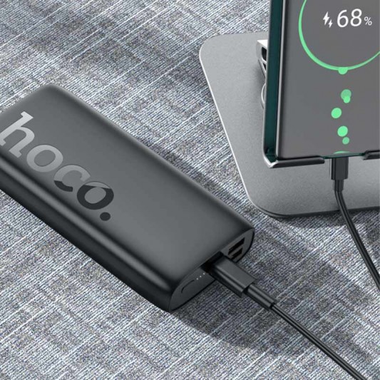Портативний ЗП Power Bank Hoco J122A Respect 22.5W+PD20W 20000 mAh Black - зображення 7 