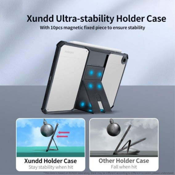 TPU+PC чохол Xundd Stand c посиленими кутами для Samsung Galaxy Tab A9 (8.7'') Чорний