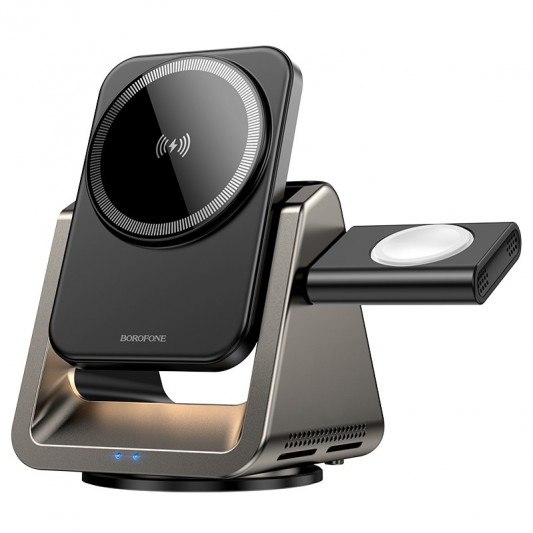 БЗП BOROFONE BQ30 Wide 3in1 15W Metal gray