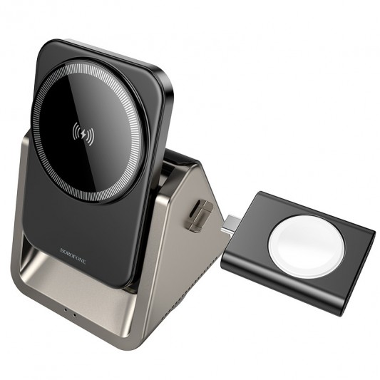 БЗП BOROFONE BQ30 Wide 3in1 15W Metal gray - зображення 3 