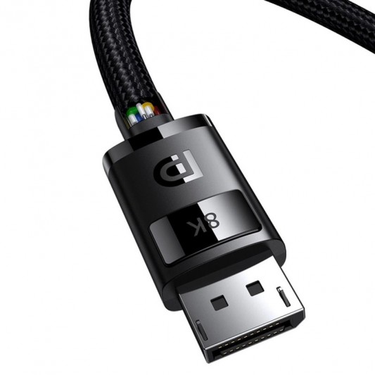 Дата кабель Baseus High Definition DP 8K to DP 8K (3m) (B00633706111-03) Cluster Black - зображення 3 