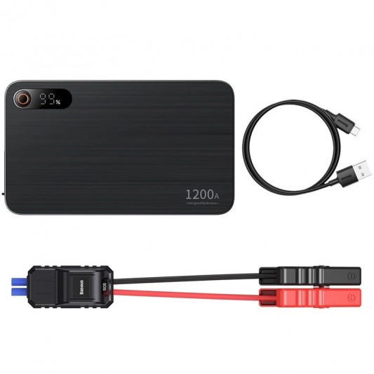 Пусковое устройство (бустер) для автомобиля Baseus Super Energy Pro+ 12000mAh (C00245700111) Black - изображение 2