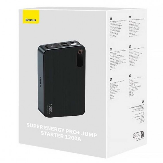 Пусковий пристрій (бустер) для автомобіля Baseus Super Energy Pro+ 12000mAh (C00245700111) Black