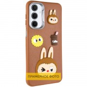 Чехол TPU Leather Toys для Xiaomi Redmi 12C / Poco C55 Labubu / Brown