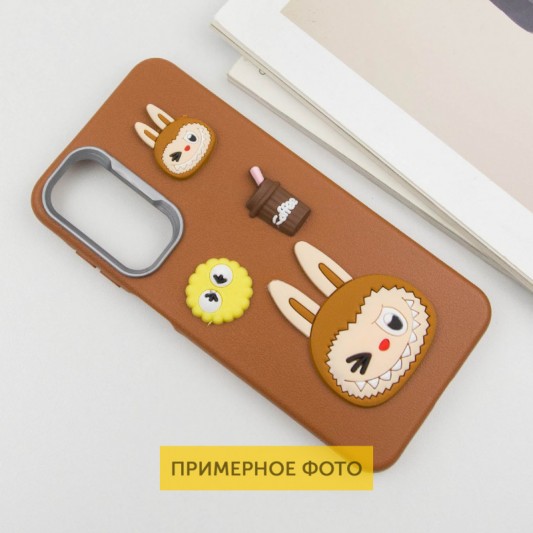 Чехол TPU Leather Toys для Xiaomi Redmi 12C / Poco C55 Labubu / Brown - изображение 2